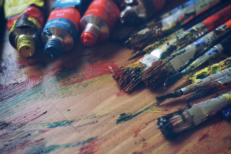 Child painting